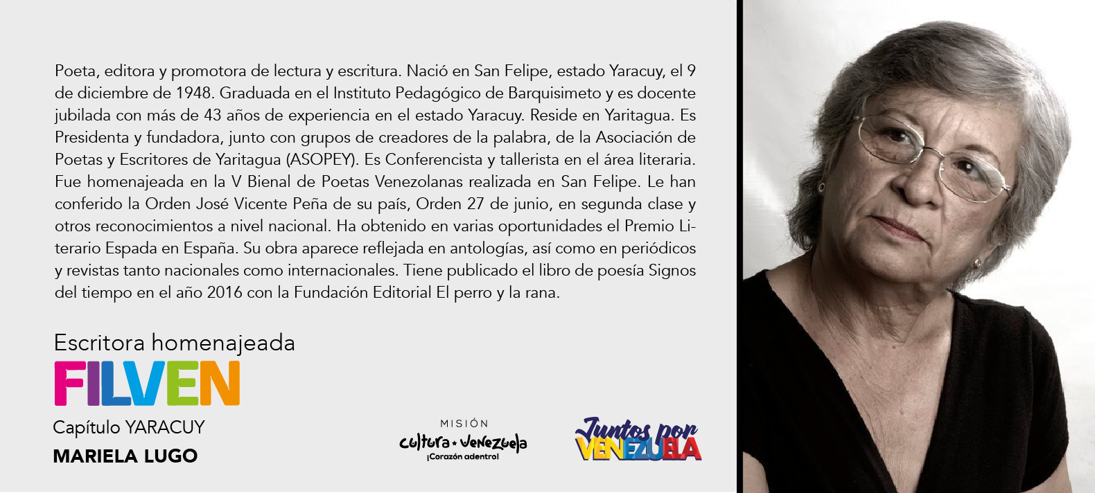 FILVEN YARACUY HOMENAJEADA FILVEN YARACUY HOMENAJEADA